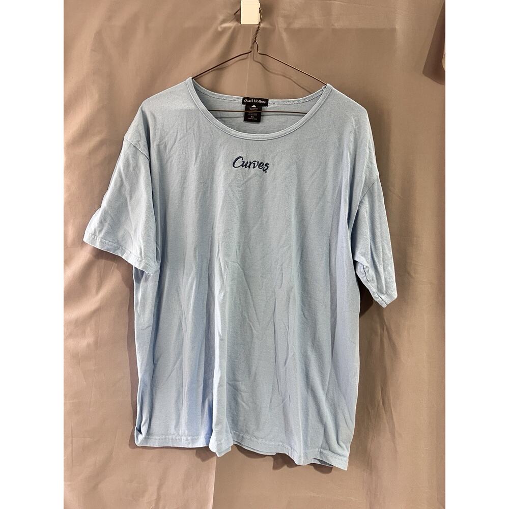 light blue shirt From The Brand Quail Hollow Featuring “curves” Size XL TG2041